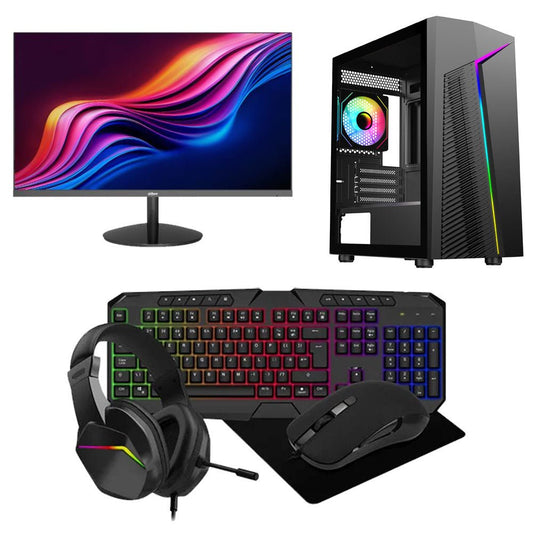 Ryzen 5 5600G Starter Bundle (5600G 16GB Gaming PC, 100Hz Monitor, Gaming Keyboard Mouse & Headset) - Crystal Computers Bilston & Wolverhampton