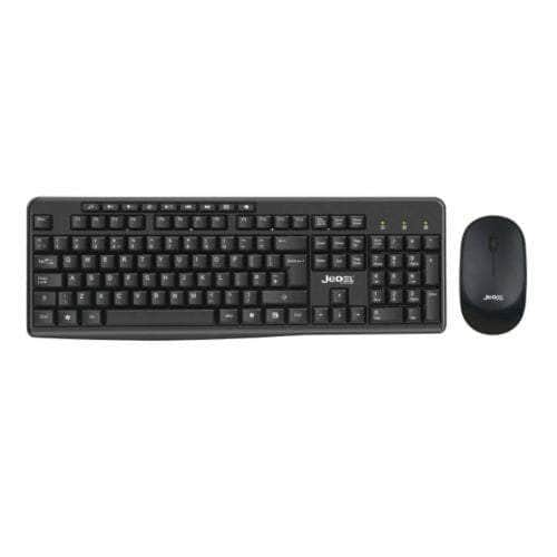 My Store Keyboard and Mouse Jedel WS770 Wireless Desktop Kit - Multimedia Keyboard and 1600 DPI Mouse Combo in Stylish Black